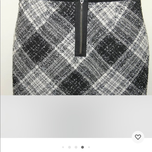 Kensie Wool Mini Skirt Tweed Skirt Women Sz 2 Waist 26 Grey/ Black Tartan Plaid - Picture 9 of 9